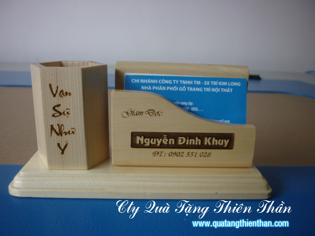Quà Tặng Để Bàn, Ống Cắm Bút, Đồng Hồ Gỗ, Lịch Gỗ, Hộp Namecard Gỗ