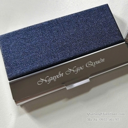 Hộp Đựng Namecard Inox Màu Xanh