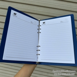 Sổ Tay Màu Xanh Dương A5 Bìa Còng
