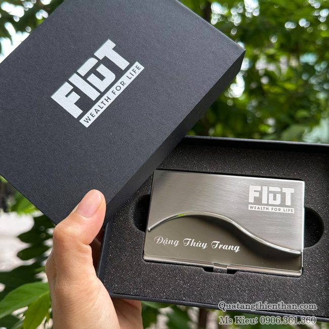 Hộp Đựng Namecard Inox Khắc Tên & Logo doanh nghiệp làm quà tặng