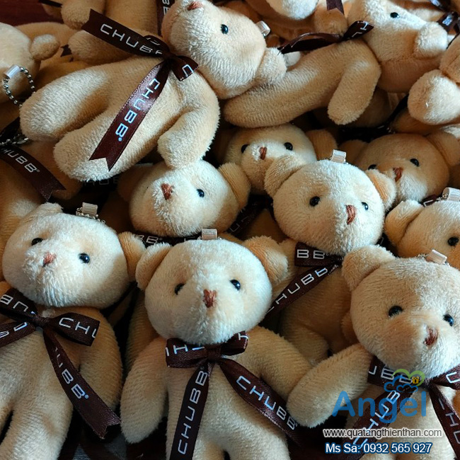 Móc Khóa Gấu Bông Móc Khóa Gấu In Logo