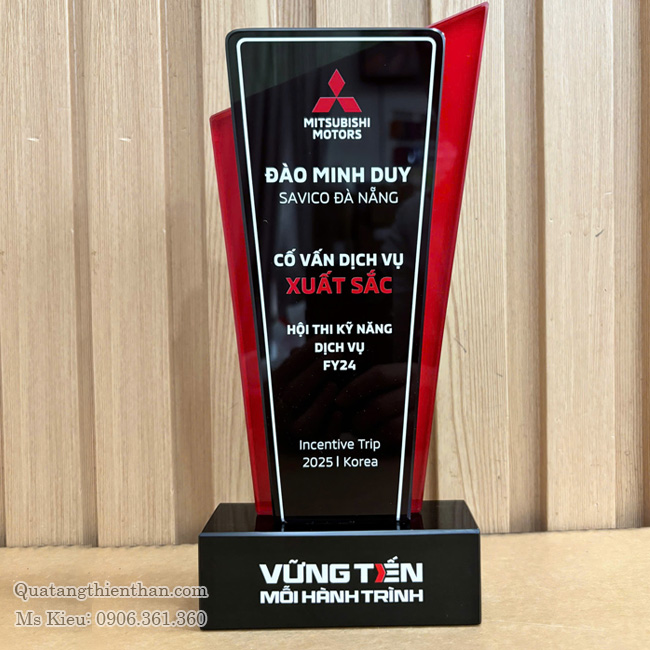 Cúp pha lê cao cấp 27cm, Cúp pha lê quà tặng doanh nghiệp, Cúp pha lê cao cấp in logo công ty