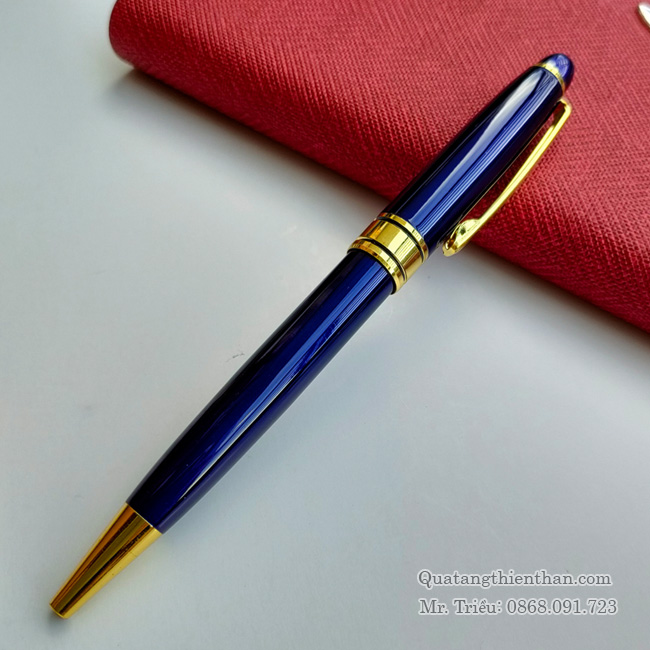 Bút Bi Kim Loại Màu Xanh